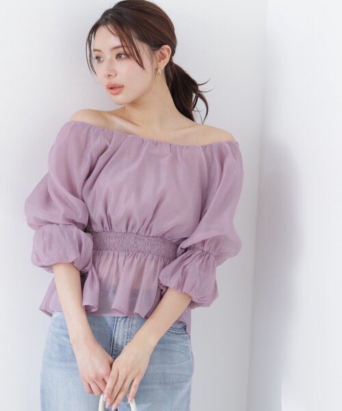 WEB限定】オフショルパフスリーブブラウス／ウォッシャブル｜フレイ