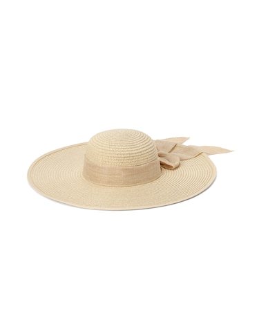 リボンつば広ハット