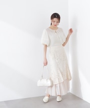 チュールドッキングレーススカート　26SS