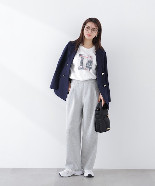 〈a／mie〉カットイージータックパンツ