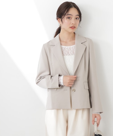 ミディアムショートテーラードジャケット
