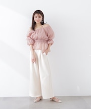 〈a／mie〉カットイージーワイドパンツ　26SS