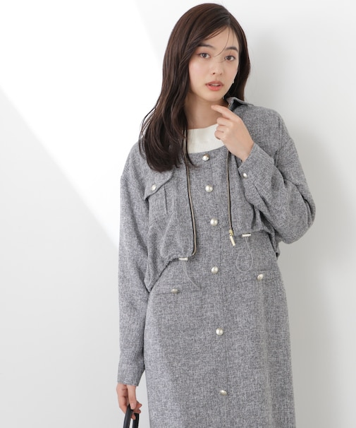 スプリングツイードブルゾン