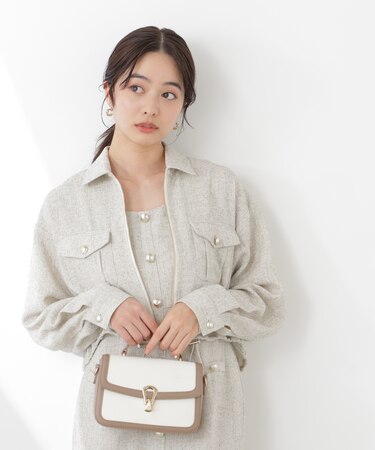 スプリングツイードブルゾン