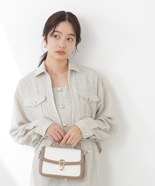 スプリングツイードブルゾン