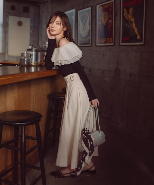 サイドベルトフレアスカート 26SS｜プロポーションボディドレッシング