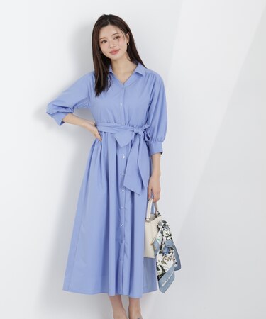 リボン付きシャツワンピース　26SS
