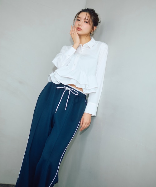 a／mie〉ホイップフリルシャツ 26SS｜プロポーションボディ