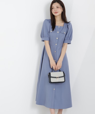 フロント釦ワンピース