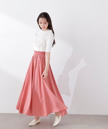 ゴムシャーリングギャザースカート　26SS