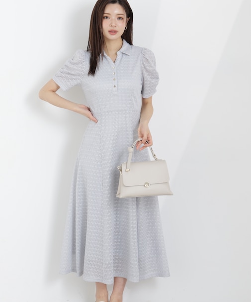 ストレッチレース襟付きワンピース　26SS