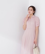 ストレッチレース襟付きワンピース　26SS