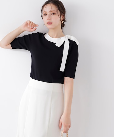 ＜UV＞サイドリボンニット　26SS