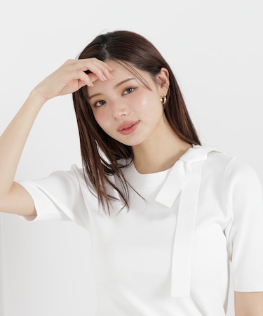 ＜UV＞サイドリボンニット　26SS