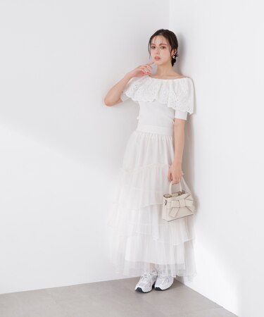 ランダムティアードチュールスカート　26SS