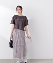 ランダムティアードチュールスカート　26SS