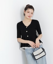 部分シアーペプラムニット　26SS