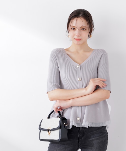 部分シアーペプラムニット　26SS