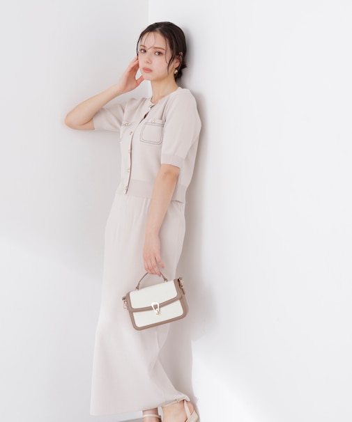 〈a／mie〉ステッチニットSETUP　26SS