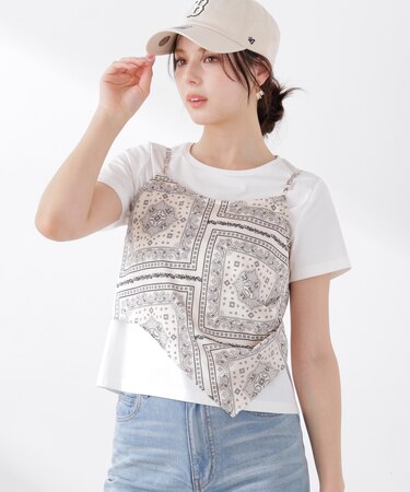 《EDIT COLOGNE》ビスチェ付きカットソー