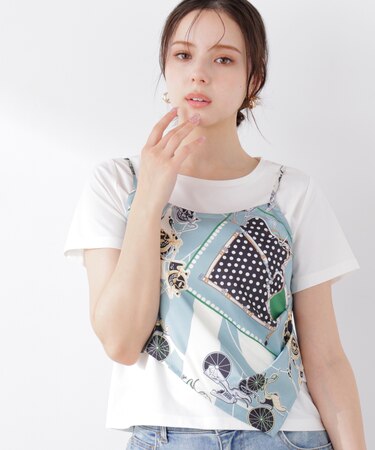 《EDIT COLOGNE》ビスチェ付きカットソー