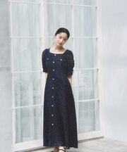 フロントボタンレースワンピース 26SS