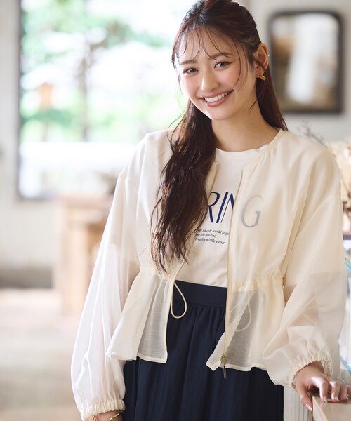 み〜　極美品✨23区【速乾性/接触冷感】シアータンブラー ブルゾン 速乾性／接触冷感】シアータンブラー ブルゾン（JKWOGM0407