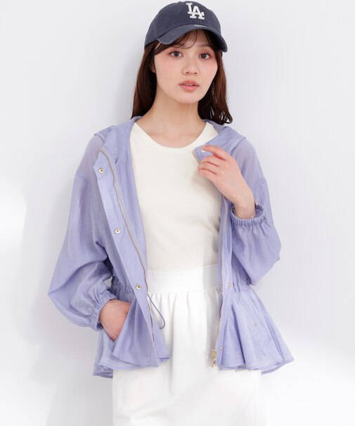 シアーペプラムブルゾン