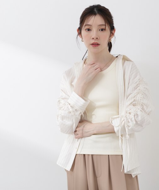 〈a／mie〉ドロストスリーブシャツ