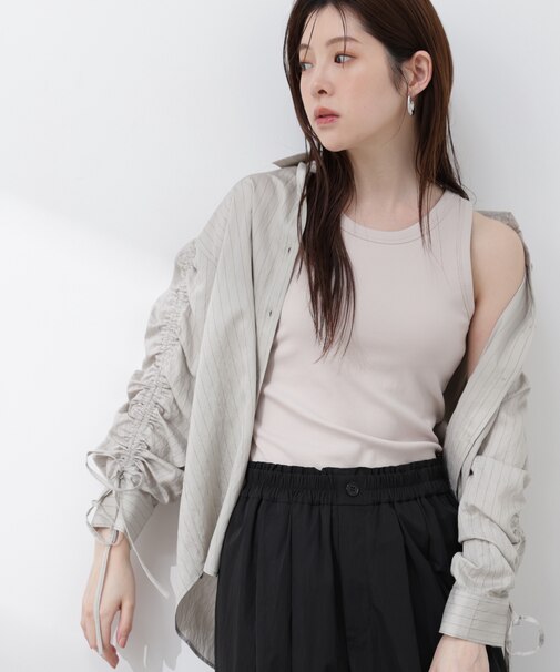 〈a／mie〉ドロストスリーブシャツ