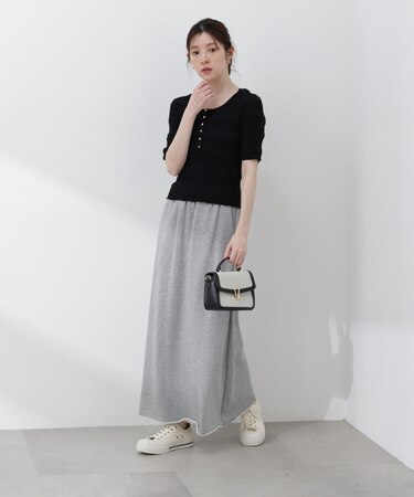 〈a／mie〉裏毛ナロースカート