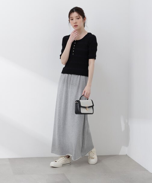 〈a／mie〉裏毛ナロースカート
