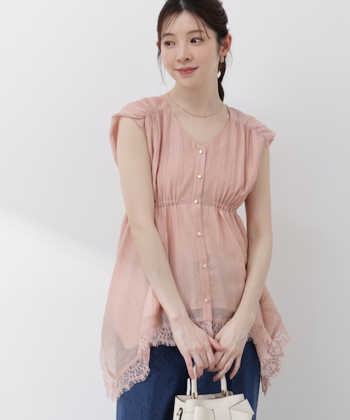 レーストリミングヘムブラウス 26SS