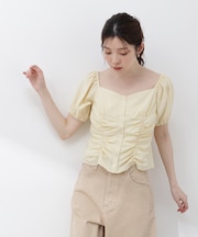 〈a／mie〉パフスリーブドロストブラウス 26SS