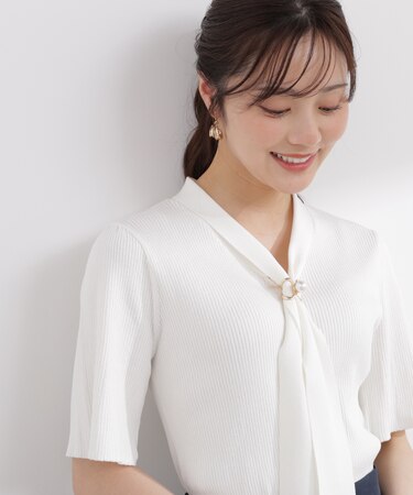 3wayタイ付きニット