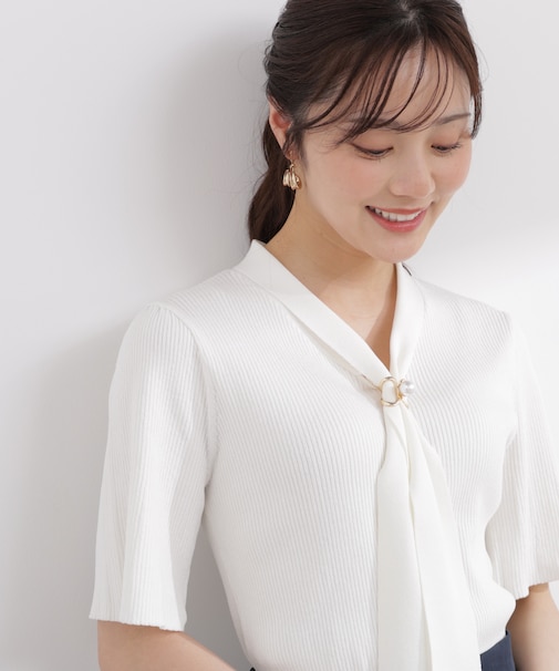 3wayタイ付きニット