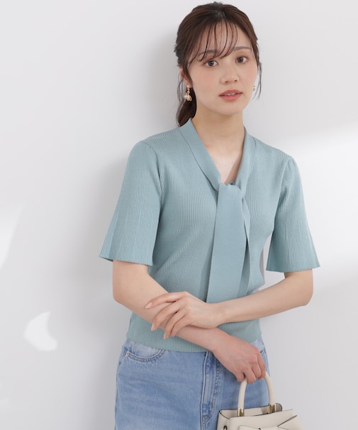 3wayタイ付きニット