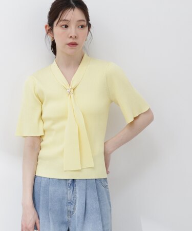 3wayタイ付きニット