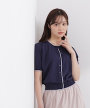 〈a／mie〉配色カーディガン