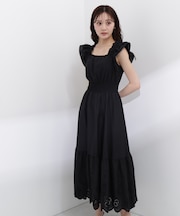 〈EDIT COLOGNE〉コットンエンブロイダリーワンピース