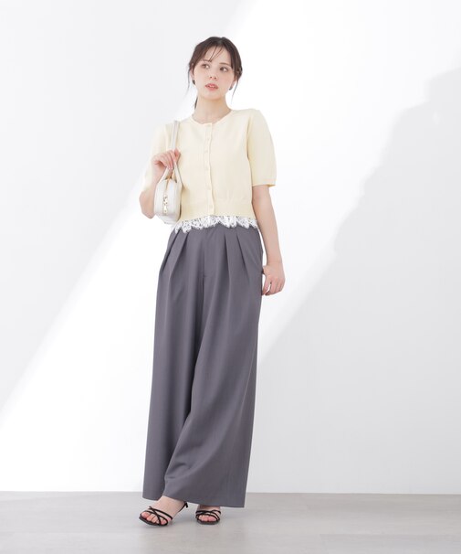 〈a／mie〉エアリーワイドパンツ26SS