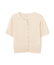 〈a／mie〉シルク混サマーケーブルニット