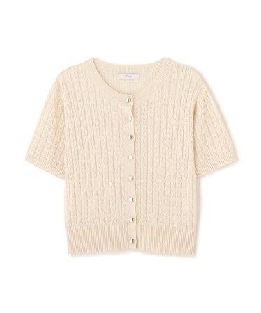 〈a／mie〉シルク混サマーケーブルニット