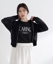 〈a／mie〉シアーニットパーカー