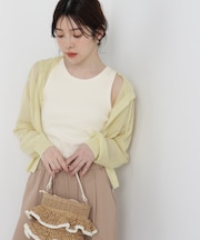 〈a／mie〉シアーニットパーカー