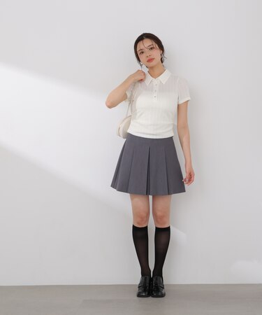 ＜EDIT COLOGNE＞タックミニスカート