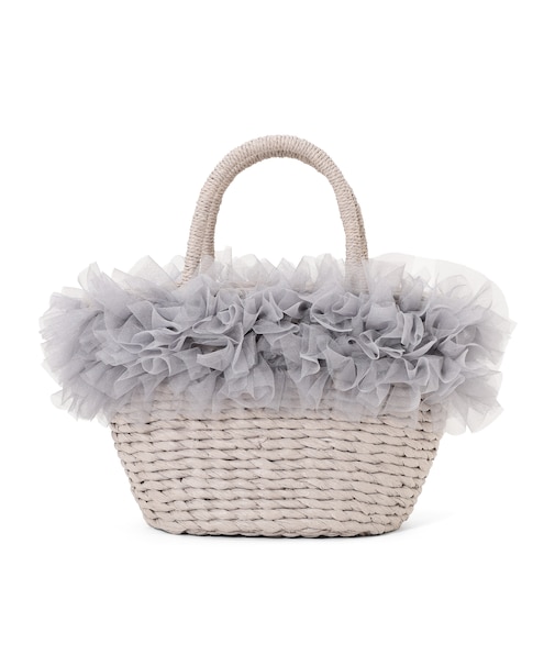 チュールフリルかごバッグ