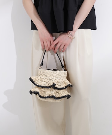 フリルバケットバッグ