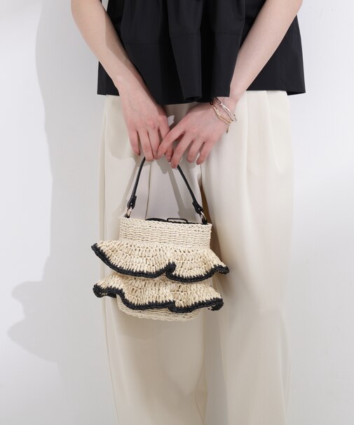 フリルバケットバッグ