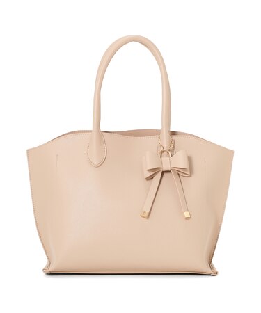 リボンチャーム付きトートバッグ